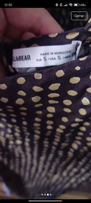 Vestido largo estampado lunares