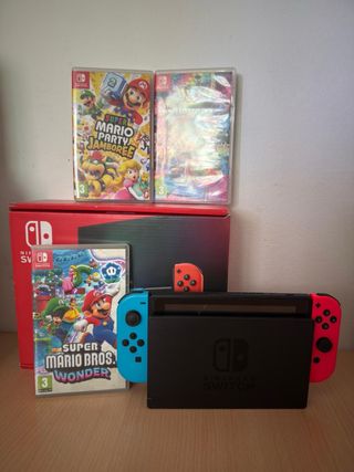 Nintendo Switch + 3 Juegos Mario