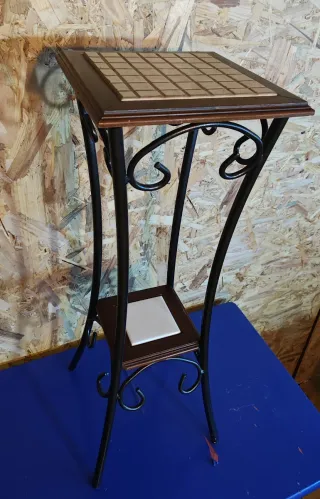 Porta macetas forjado mosaico