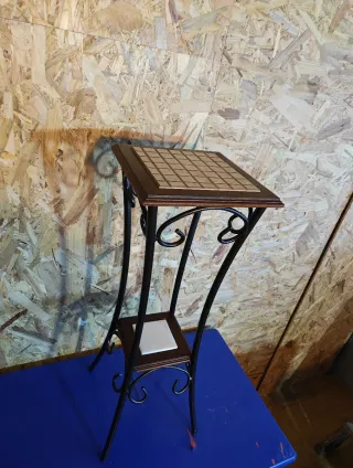 Porta macetas forjado mosaico