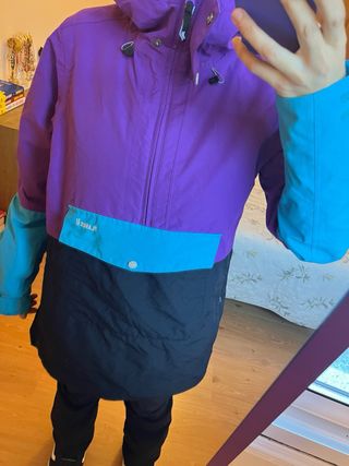 Chaqueta esquí/snowboard morada y azul (Talla S)