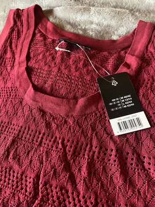 Camiseta de punto roja talla M