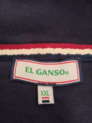 Sudadera El Ganso Azul Marino Media Cremallera