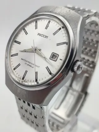 Reloj Ricoh Caballero Plata Blanco