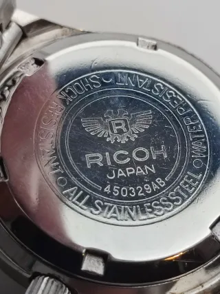 Reloj Ricoh Caballero Plata Blanco