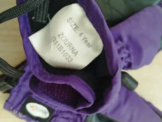 Guantes Nieve Niños Talla 4 Años Morado