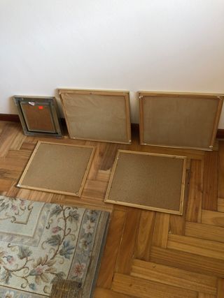 Lote de 5 Cuadros Decorativos Dorados