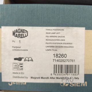 PILOTO TRASERO IZQUIERDO INTERIOR CITROEN EVASION NUEVO 18260