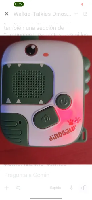 Set 2 Walkie-Talkies Dinosaurio Niños