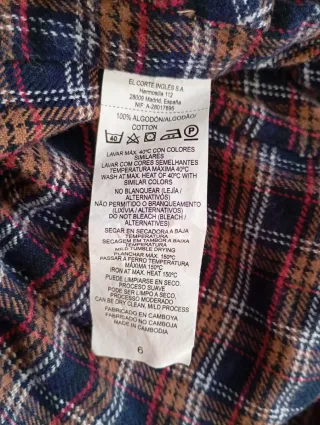 Camisa de invierno Dustin Hombre Talla 6.