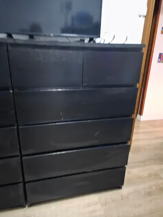 Cómoda Ikea Negra Madera