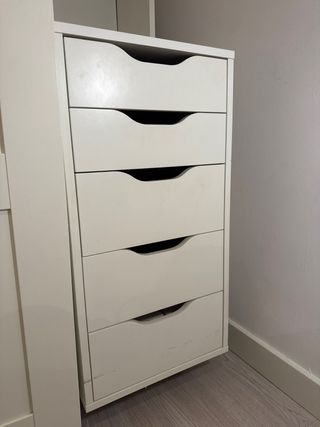 Cajonera de escritorio blanca