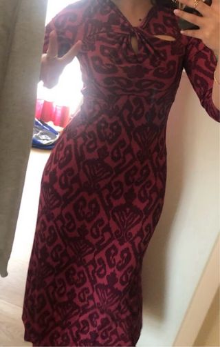 Vestido Basyco Jerez, Invitada Burdeos Talla M