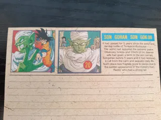 Hoja de carta Dragon Ball Z