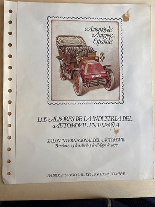 Documento Filatélico Salón Automóvil 1977