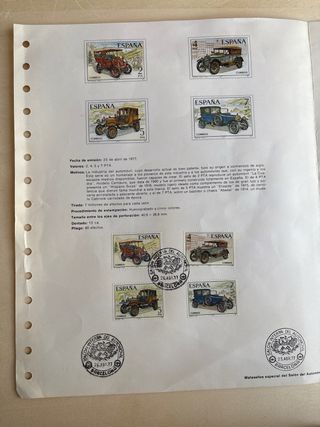 Documento Filatélico Salón Automóvil 1977