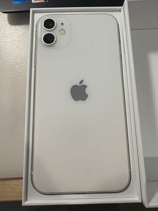 iPhone 11 Blanco + cable apple en caja original