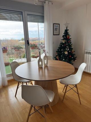 4 Sillas Comedor Madera Maciza Blancas