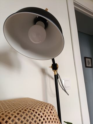 Lámpara Escritorio Ikea Ranarp Negra y Dorada