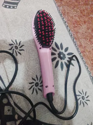 Cepillo Alisador Rosa Eléctrico