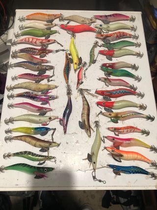 Lote de 40 egis pesca de calamares