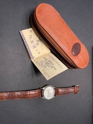 Orologio Fossil Uomo Pelle Marrone Argento