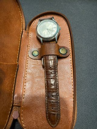 Orologio Fossil Uomo Pelle Marrone Argento