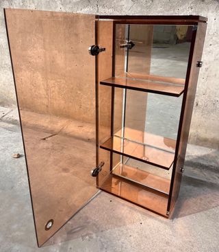 Espejo Baño Cristal Templado Marrón