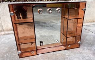 Espejo Baño Cristal Templado Marrón