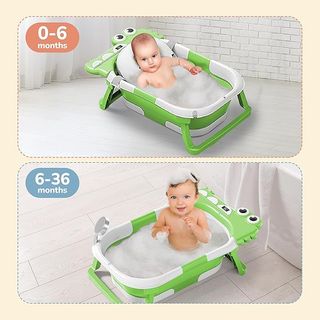 Bañera Bebé Plegable con Cojín Antideslizante