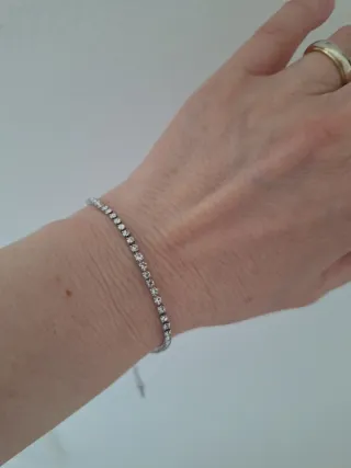 Braccialetto tennis donna zirconi acciaio