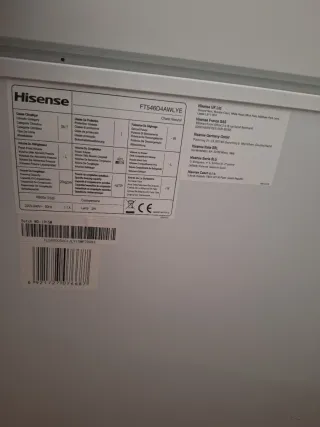 Arcón Congelador Hisense Blanco 420L