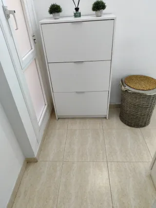 Zapatero blanco 3 baldas