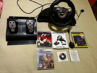 Volante y 3 juegos PS3 F1 GT5 y Motor Storm