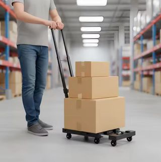 Carretilla plegable extensible con 6 ruedas