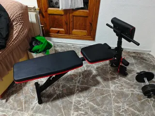 Banco de pesas y mancuernas