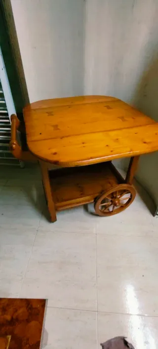 Carrito con alas abatibles de bar vintage