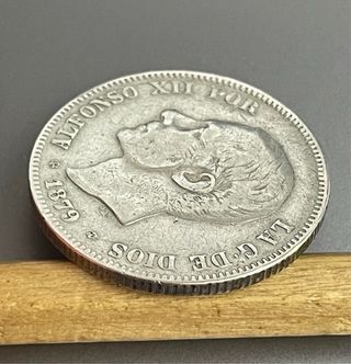 2 Pesetas 1879 EM M *18 *79 Alfonso XII.