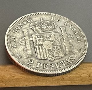 2 Pesetas 1879 EM M *18 *79 Alfonso XII.