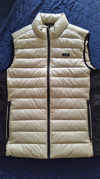 Chaleco Calvin Klein Plumas Beige/Negro