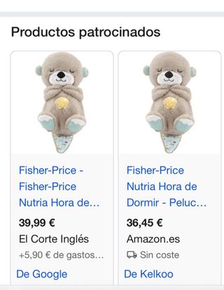 Muñeco Fisher-Price Nutria Hora de Dormir