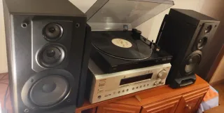 oferta Tocadiscos Sony amplificador Onkio+altavoce