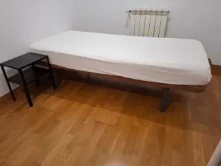 Colchón y base tapizada 90x1,90cm