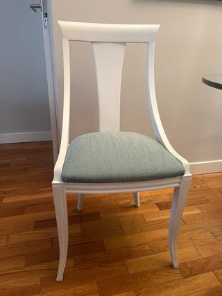 Juego de 4 sillas de comedor blancas