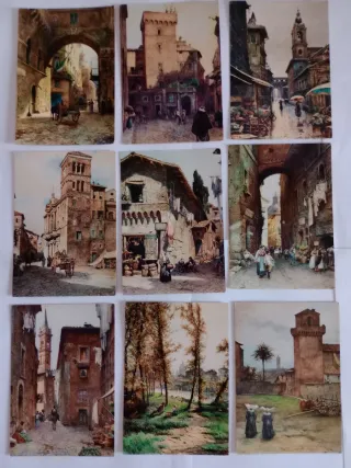 Cartoline d'epoca, lotto 9 pezzi