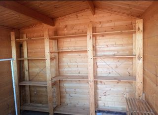 Caseta madera jardín