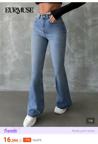 Pantalones vaqueros acampanados