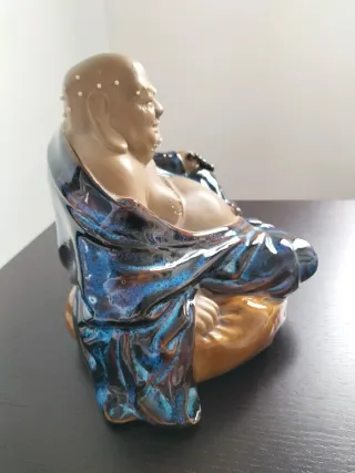 Estatua cerámica budista Shiwan Maitreya