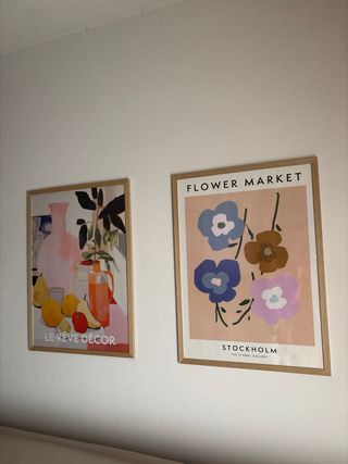 Cuadros con laminas decorativas