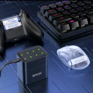 Cargador SPELEC + 8 Pilas AA Recargables